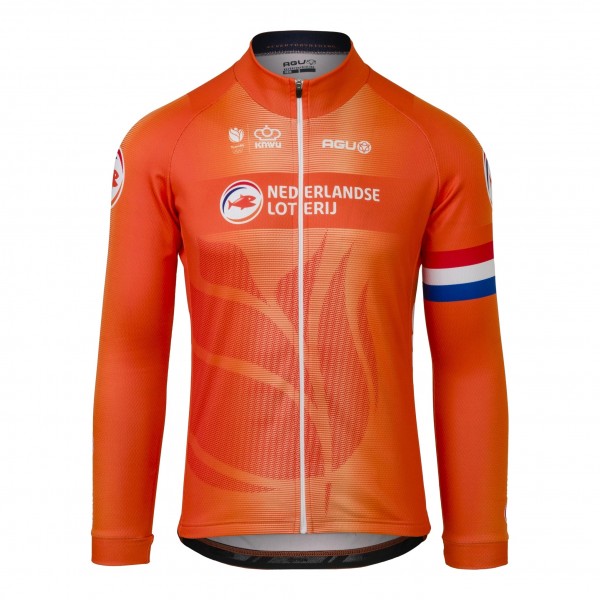 Heren Nederlands elftal Agu lange mouwen wielershirt 2024