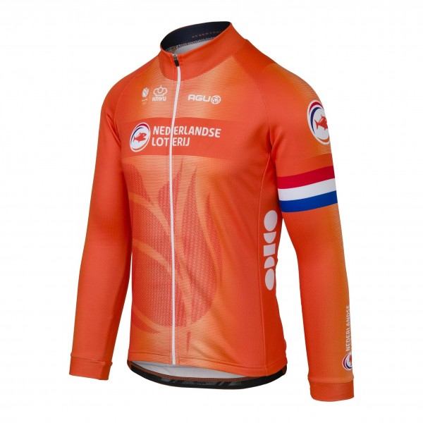 Heren Nederlands elftal Agu lange mouwen wielershirt 2024