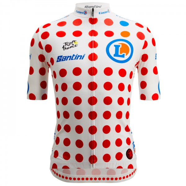 T-shirt Tour de France 2024 fanlijn heren met stippen - Fancollectie T-shirt Tour de France 2024 fanlijn heren met stippen - Fancollectie