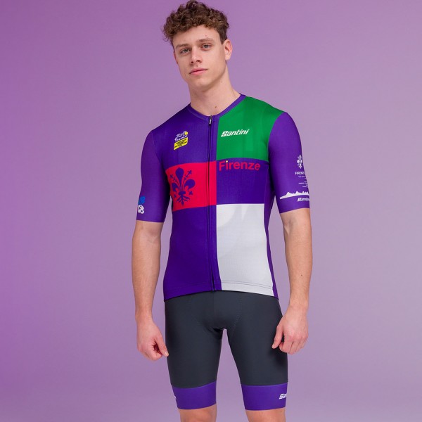 Heren Fietskleding Santini Tour de France 2024 trui - Florence Heren Fietskleding Santini Tour de France 2024 trui - Florence
