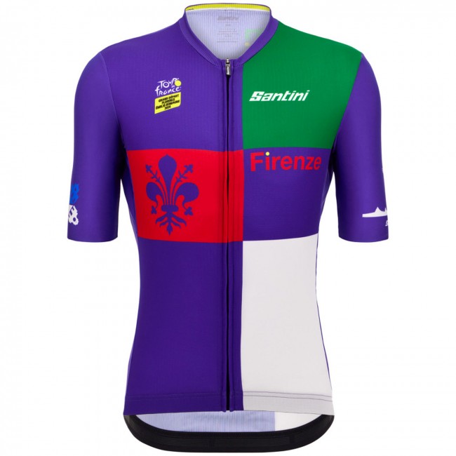 Heren Fietskleding Santini Tour de France 2024 trui - Florence Heren Fietskleding Santini Tour de France 2024 trui - Florence