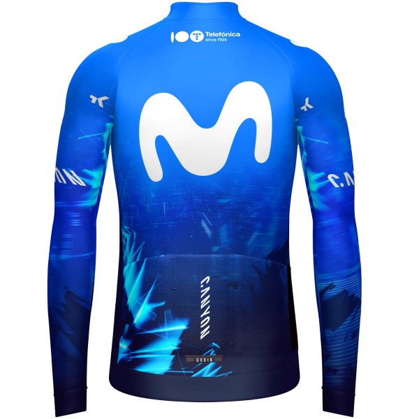 Heren Fietskleding Gobik Movistar 2024 Hyder-shirt met lange mouwen