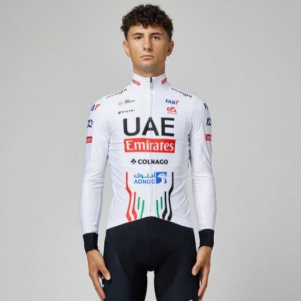 Heren Fietskleding Pissei Team UAE 2024 shirt met lange mouwen