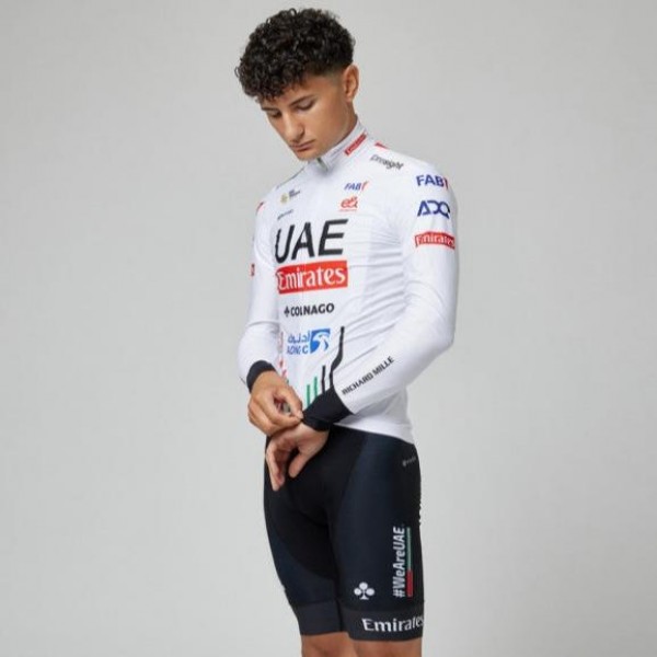 Heren Fietskleding Pissei Team UAE 2024 shirt met lange mouwen