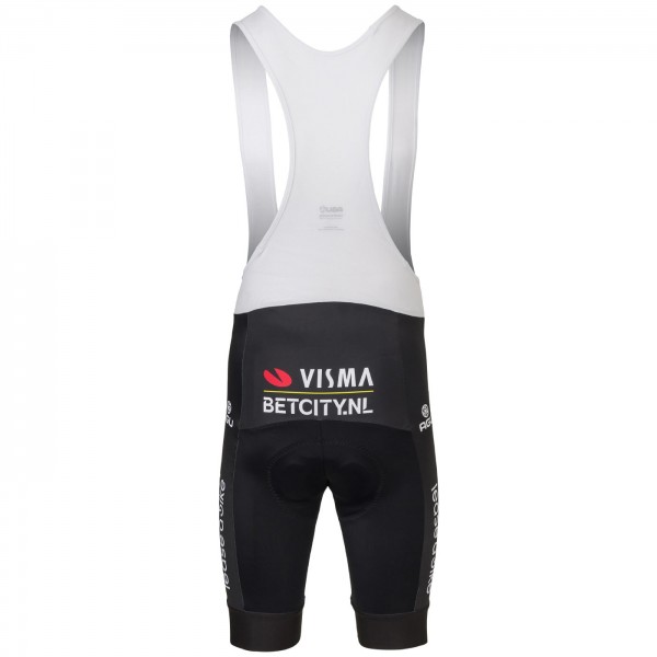 Heren Fietskleding Agu Team Visma Lease een fietsbroek met bretels bij fiets 2024