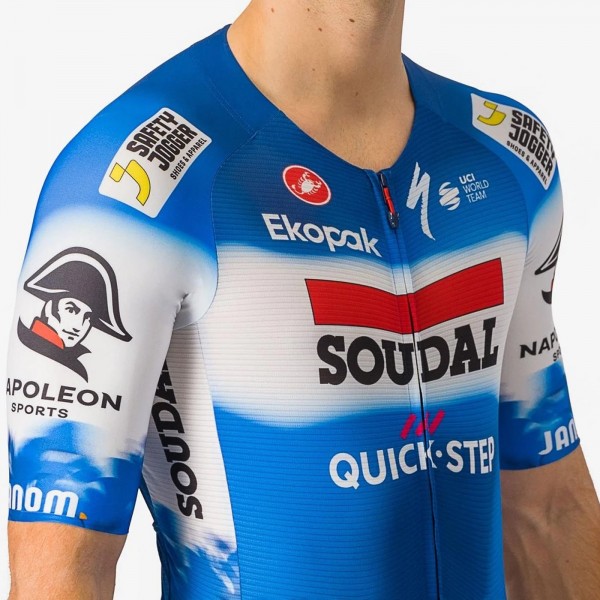 Heren Fietskleding Castelli Soudal Quick-Step 2024 Sanremo BTW Speed Suit Eendelig pak