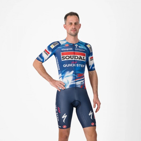 Heren Fietskleding Castelli Soudal Quick-Step 2025 Free Aero Race S Bib Tights Heren Fietskleding Castelli Soudal Quick-Step 2025 Free Aero Race S Bib Tights