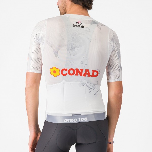 Wit Giro d'Italia 2025 Race 8S shirt voor heren