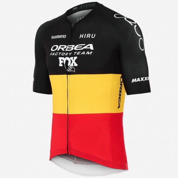 Heren Hiru Orbea Factory Team 2025 Core Jersey - Belgisch kampioen Heren Hiru Orbea Factory Team 2025 Core Jersey - Belgisch kampioen