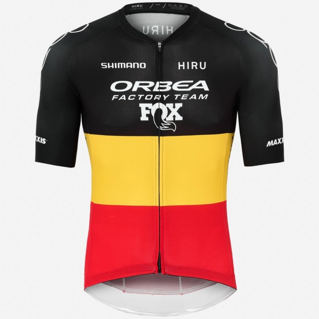 Heren Hiru Orbea Factory Team 2025 Core Jersey - Belgisch kampioen Heren Hiru Orbea Factory Team 2025 Core Jersey - Belgisch kampioen