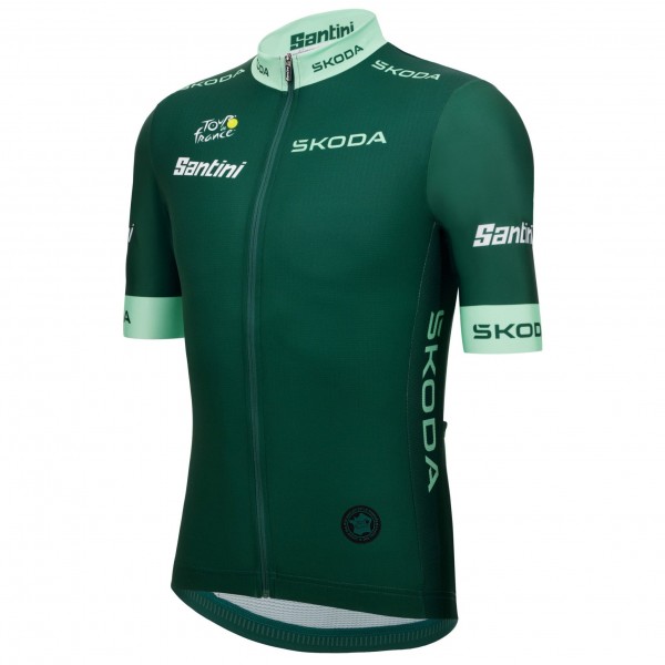 Heren Fietskleding Santini Green Tour de France 2025 fanline shirt