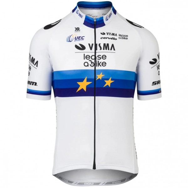 Heren Team Visma Lease a Bike 2025 Shirt - Europees Kampioen