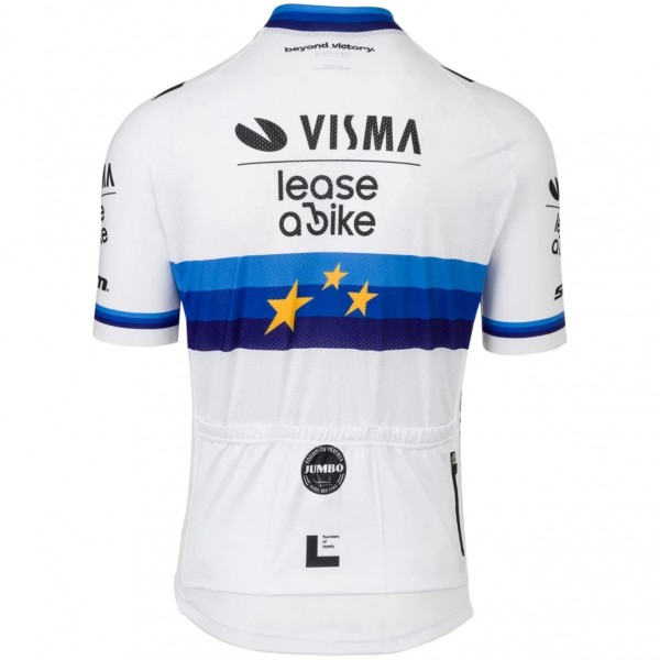 Heren Team Visma Lease a Bike 2025 Shirt - Europees Kampioen