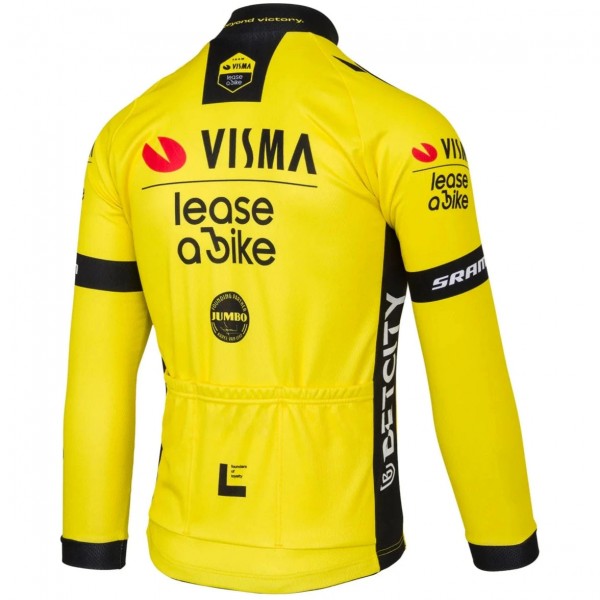 Heren Team Visma Lease a Bike 2025 shirt met lange mouwen