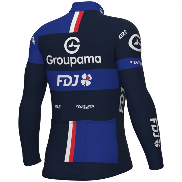 Heren Fietskleding Ale Groupama FDJ 2025 shirt met lange mouwen