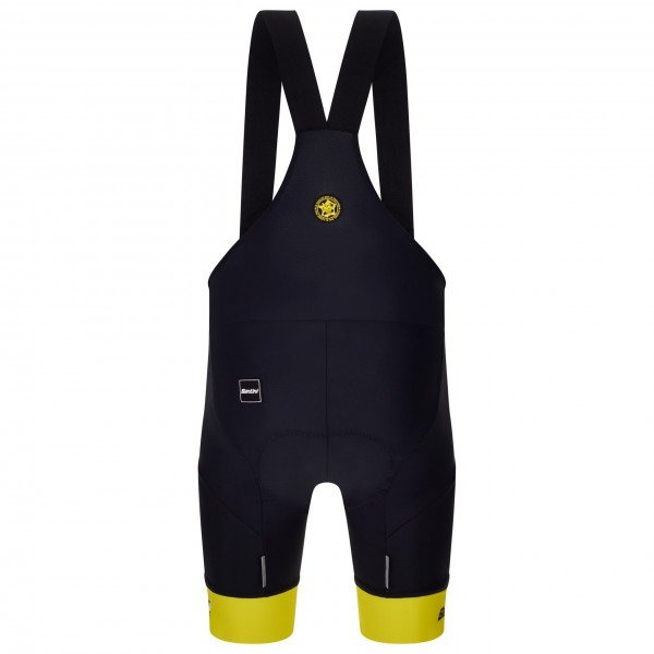 Heren Fietskleding Santini Yellow Tour de France 2025 Bib Tights