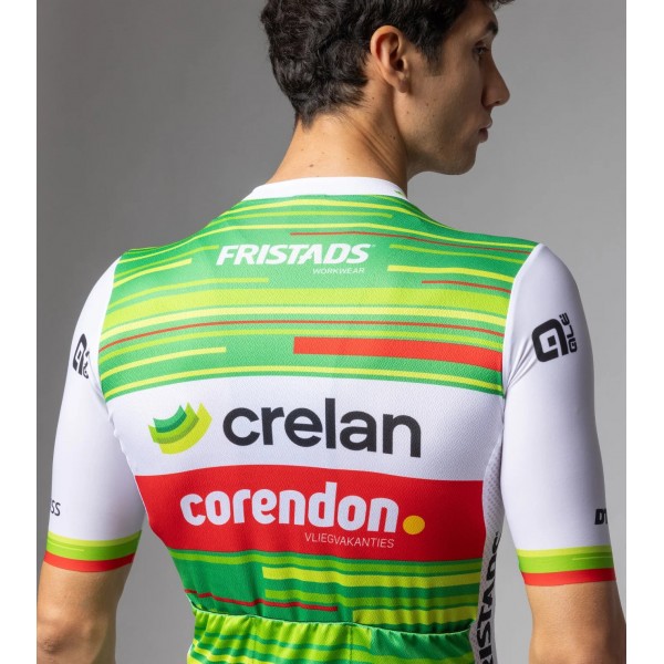 Heren Fietskleding Ale Crelan Corendon 2025 shirt