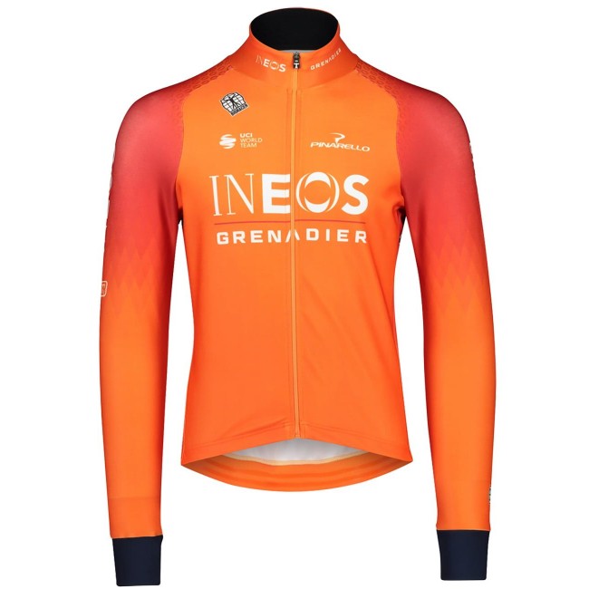 INEOS GRENADIERS 2022 trainingseditie wielershirt met lange mouwen professioneel wielerteam INEOS GRENADIERS 2022 trainingseditie wielershirt met lange mouwen professioneel wielerteam