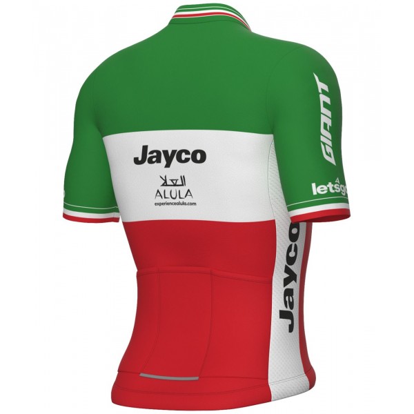 Team Jayco AlUla Italiaans kampioen 2023 wielershirt met korte mouwen - ALE professioneel wielerteam Team Jayco AlUla Italiaans kampioen 2023 wielershirt met korte mouwen - ALE professioneel wielerteam