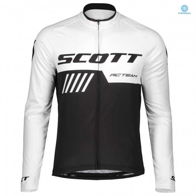 2019 Scott RC Team Zwart-Wit Thermal Wielershirt Lange Mouw 980HPZY 2019 Scott RC Team Zwart-Wit Thermal Wielershirt Lange Mouw 980HPZY