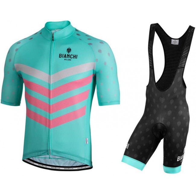 BIANCHI MILANO Nicandro Fietskleding Set Wielershirt Korte Mouw+Korte Fietsbroeken Bib BIANCHI MILANO Nicandro Fietskleding Set Wielershirt Korte Mouw+Korte Fietsbroeken Bib