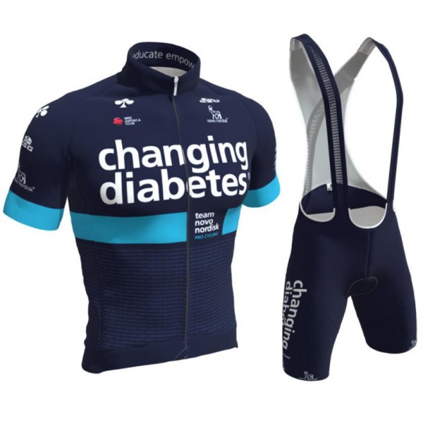 TEAM NOVO NORDISK 2019 Fietskleding Set Wielershirt Korte Mouw+Korte Fietsbroeken Bib