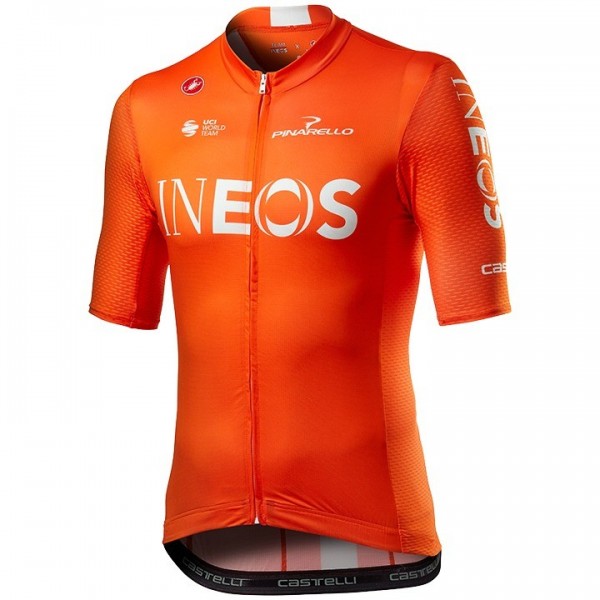 2020 INEOS Training Edition Orange Wielershirt Korte Mouw 646XBXO