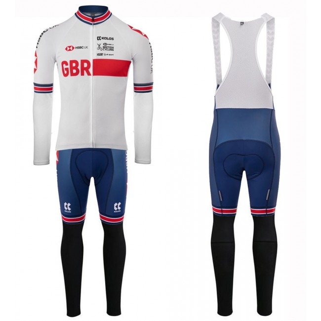 2020 Kalas GBR Country Team Wit Wielerkleding Set Wielershirt Lange Mouw+Lange Fietsbroeken Bib 265MLDJ 2020 Kalas GBR Country Team Wit Wielerkleding Set Wielershirt Lange Mouw+Lange Fietsbroeken Bib 265MLDJ