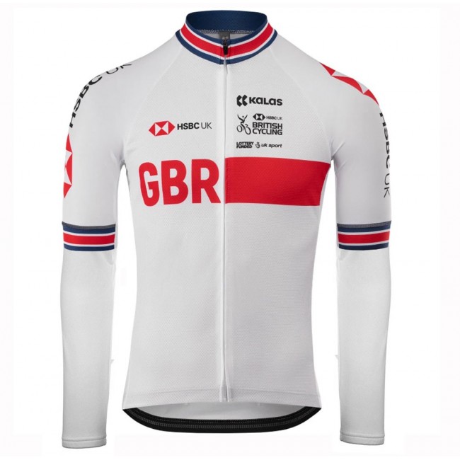 2020 Kalas GBR Country Team Wit Fietskleding Wielershirt Lange Mouw 449ELTE 2020 Kalas GBR Country Team Wit Fietskleding Wielershirt Lange Mouw 449ELTE