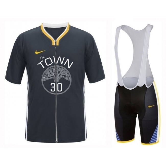 Golden State Warriors Stephen Curry 2019 Fietskleding Set Wielershirt Korte Mouw+Korte Fietsbroeken Bib Golden State Warriors Stephen Curry 2019 Fietskleding Set Wielershirt Korte Mouw+Korte Fietsbroeken Bib
