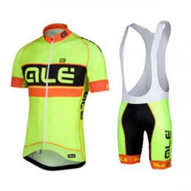 2015 ALE Fietskleding Set Fietsshirt Met Korte Mouwen+Korte Koersbroek Zwart Geel 2015 ALE Fietskleding Set Fietsshirt Met Korte Mouwen+Korte Koersbroek Zwart Geel