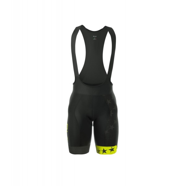 ALE PRR STARS Korte Fietsbroeken Bib FLUO Geel