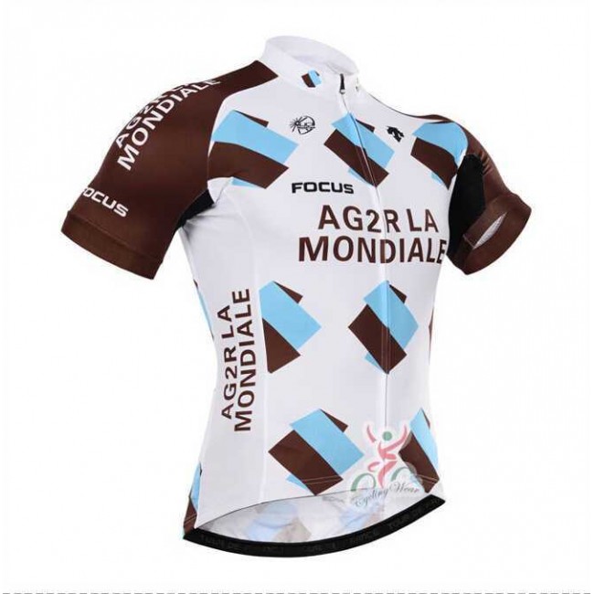 2015 Ag2r La Mondiale Wielershirt Met Korte Mouwen 2015 Ag2r La Mondiale Wielershirt Met Korte Mouwen