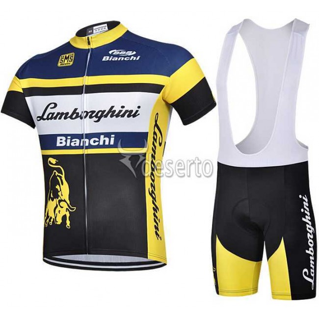2015 Lamborghini Bianchi Fietskleding Set Fietsshirt Met Korte Mouwen+Korte Koersbroek 2015 Lamborghini Bianchi Fietskleding Set Fietsshirt Met Korte Mouwen+Korte Koersbroek