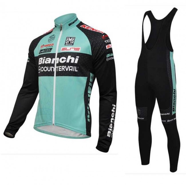 2016 BIANCHI COUNTERVAIL Wielerkleding Set Wielershirt Lange Mouw+Lange Fietsbroeken Bib 2016 BIANCHI COUNTERVAIL Wielerkleding Set Wielershirt Lange Mouw+Lange Fietsbroeken Bib