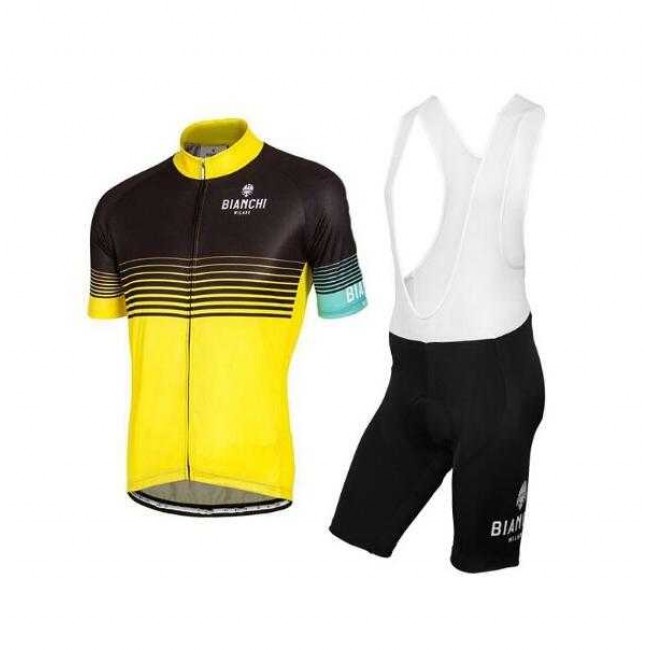 2016-2017 Bianchi Fietskleding Set Fietsshirt Met Korte Mouwen+Korte Koersbroek Geel 2016-2017 Bianchi Fietskleding Set Fietsshirt Met Korte Mouwen+Korte Koersbroek Geel