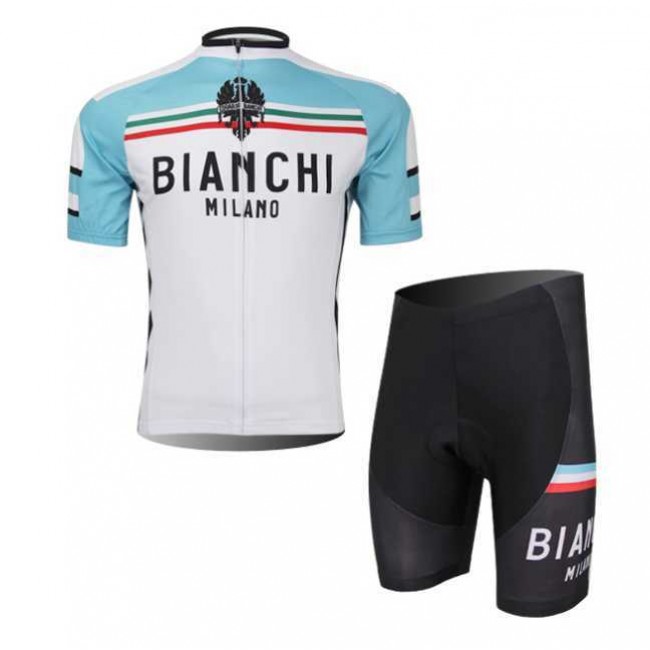 Bianchi 2014 Wielerkleding Set Set Wielershirts Korte Mouw+Fietsbroek Wit Blauw Bianchi 2014 Wielerkleding Set Set Wielershirts Korte Mouw+Fietsbroek Wit Blauw