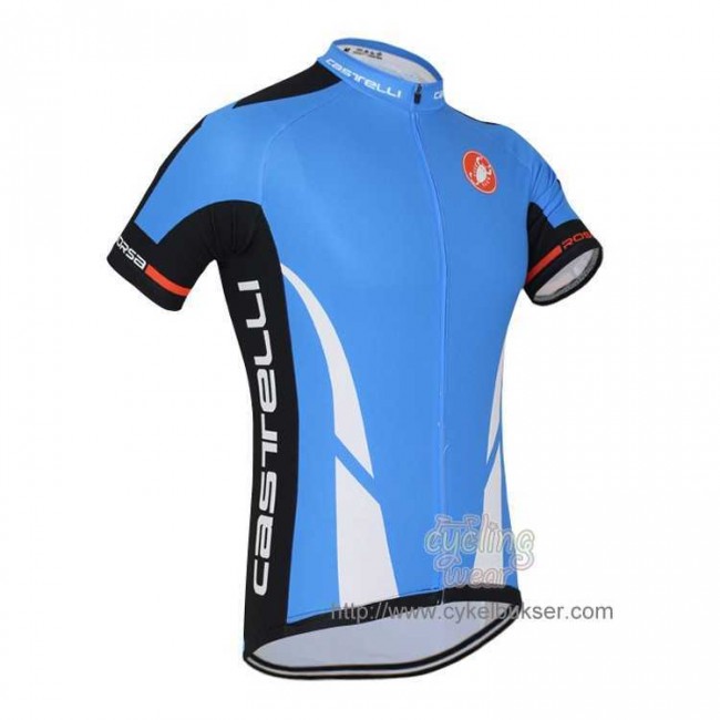 Castelli Climber Wielershirt Met Korte Mouwen Blauw Castelli Climber Wielershirt Met Korte Mouwen Blauw