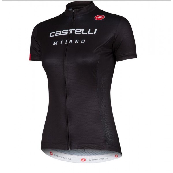 2016 Castelli Vrouwen Exclusive Milano Volo Wielershirt Korte Mouw Zwart