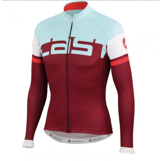 2016 Castelli Unavolta Wielershirt Lange Mouwen Rood 2016 Castelli Unavolta Wielershirt Lange Mouwen Rood
