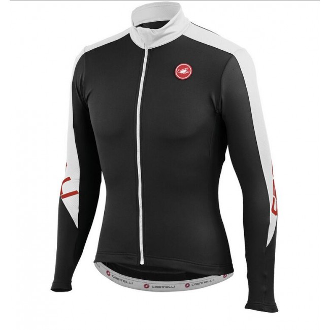 2016 Castelli Klassiek Thermo Wielershirt Lange Mouwen Zwart Wit 2016 Castelli Klassiek Thermo Wielershirt Lange Mouwen Zwart Wit