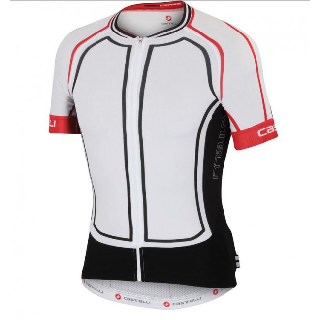 2016 Castelli Aero Wielershirt Korte Mouw Wit Zwart 2016 Castelli Aero Wielershirt Korte Mouw Wit Zwart