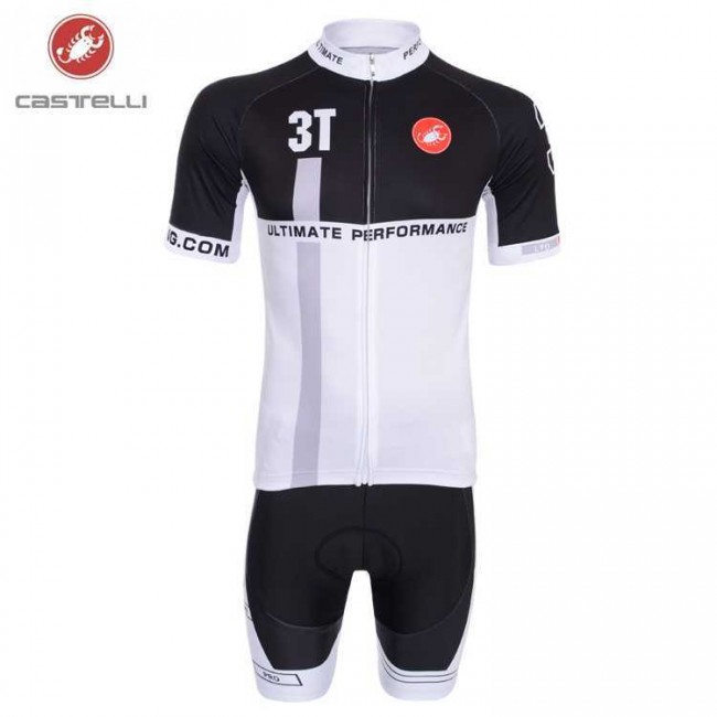 Castelli 3T 2014 Wielerkleding Set Set Wielershirts Korte Mouw+Fietsbroek Wit Zwart Castelli 3T 2014 Wielerkleding Set Set Wielershirts Korte Mouw+Fietsbroek Wit Zwart