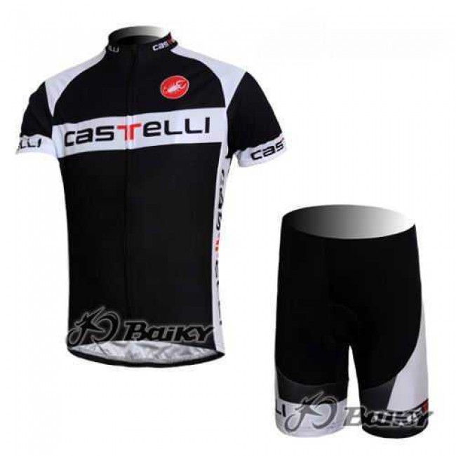 Castelli Pro Team Wielerkleding Set Wielershirts Korte+Korte Fietsbroeken Zwart Wit Castelli Pro Team Wielerkleding Set Wielershirts Korte+Korte Fietsbroeken Zwart Wit