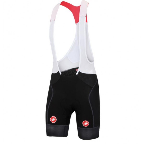 2016 Castelli Free Aero Race Korte Fietsbroeken Bib Zwart Rood