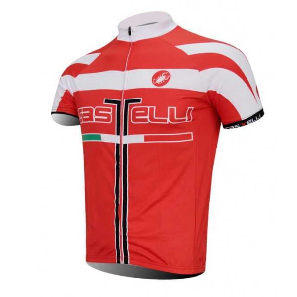 Castelli 2014 Wielershirt Met Korte Mouwen Rood