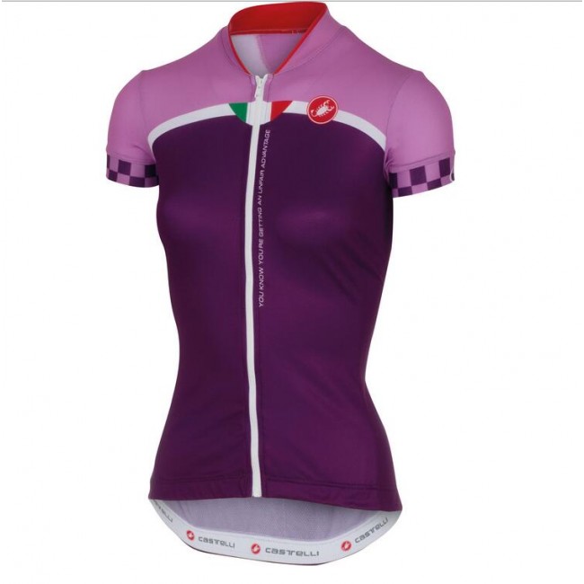 2016 Castelli Vrouwen Duello Wielershirt Korte Mouw Purper 2016 Castelli Vrouwen Duello Wielershirt Korte Mouw Purper