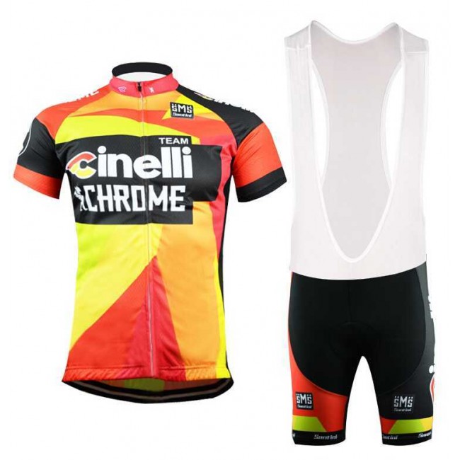2015 Cinelli Chrome Pro Team Wielerkleding Set Wielershirt Korte Mouwen+Fietsbroek Bib 2015 Cinelli Chrome Pro Team Wielerkleding Set Wielershirt Korte Mouwen+Fietsbroek Bib