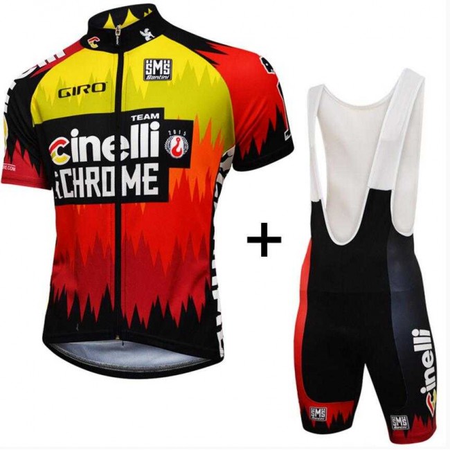 2016 Cinelli Chrome Fietskleding Set Fietsshirt Met Korte Mouwen+Korte Koersbroek 2016 Cinelli Chrome Fietskleding Set Fietsshirt Met Korte Mouwen+Korte Koersbroek
