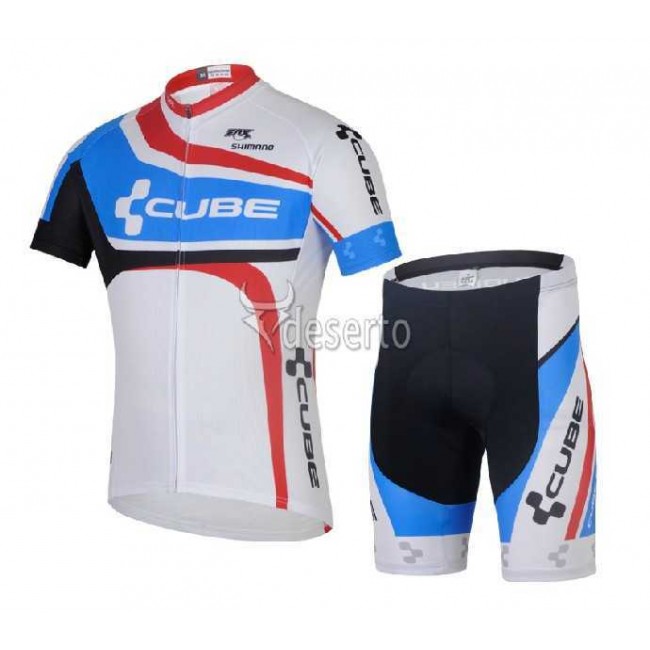 Cube 2014 Wielerkleding Set Wielershirts Korte Mouw+Fietsbroek Wit Cube 2014 Wielerkleding Set Wielershirts Korte Mouw+Fietsbroek Wit